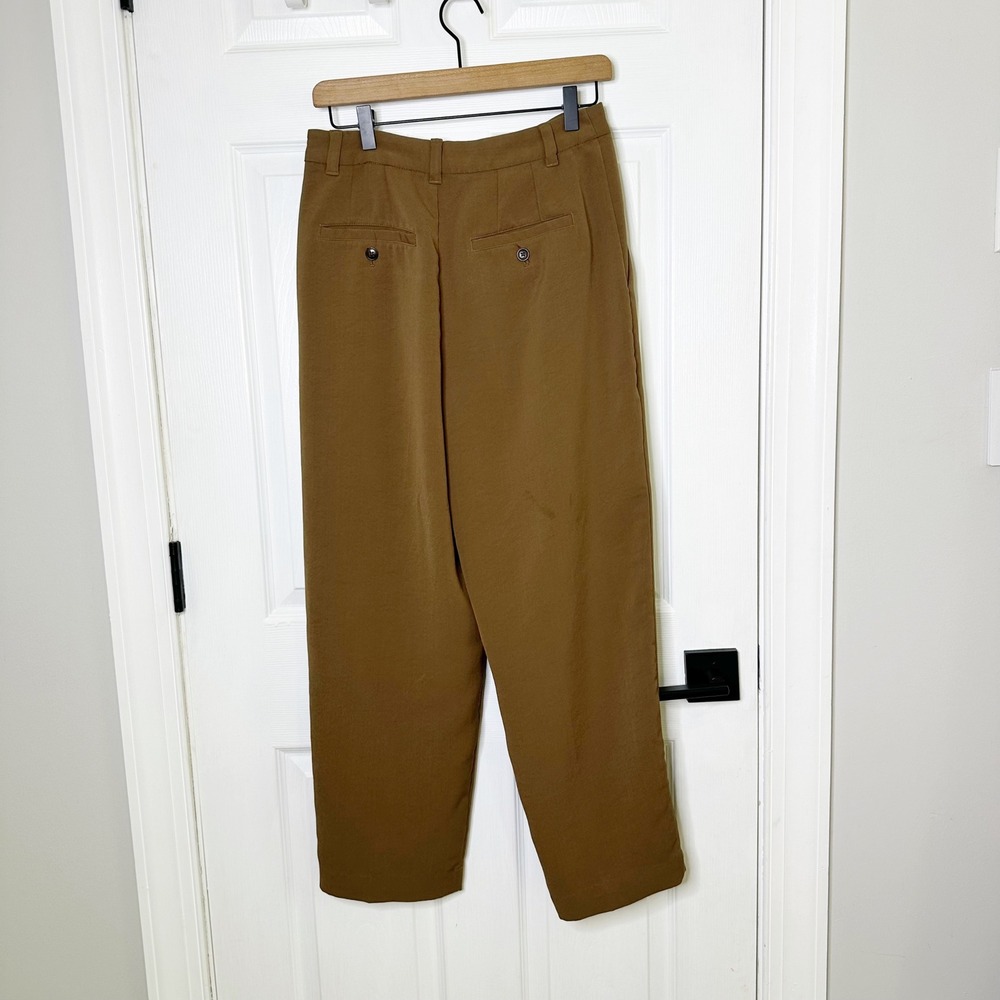 Madewell Brown High-Waist Tailored Trousers - Picture 6 of 8